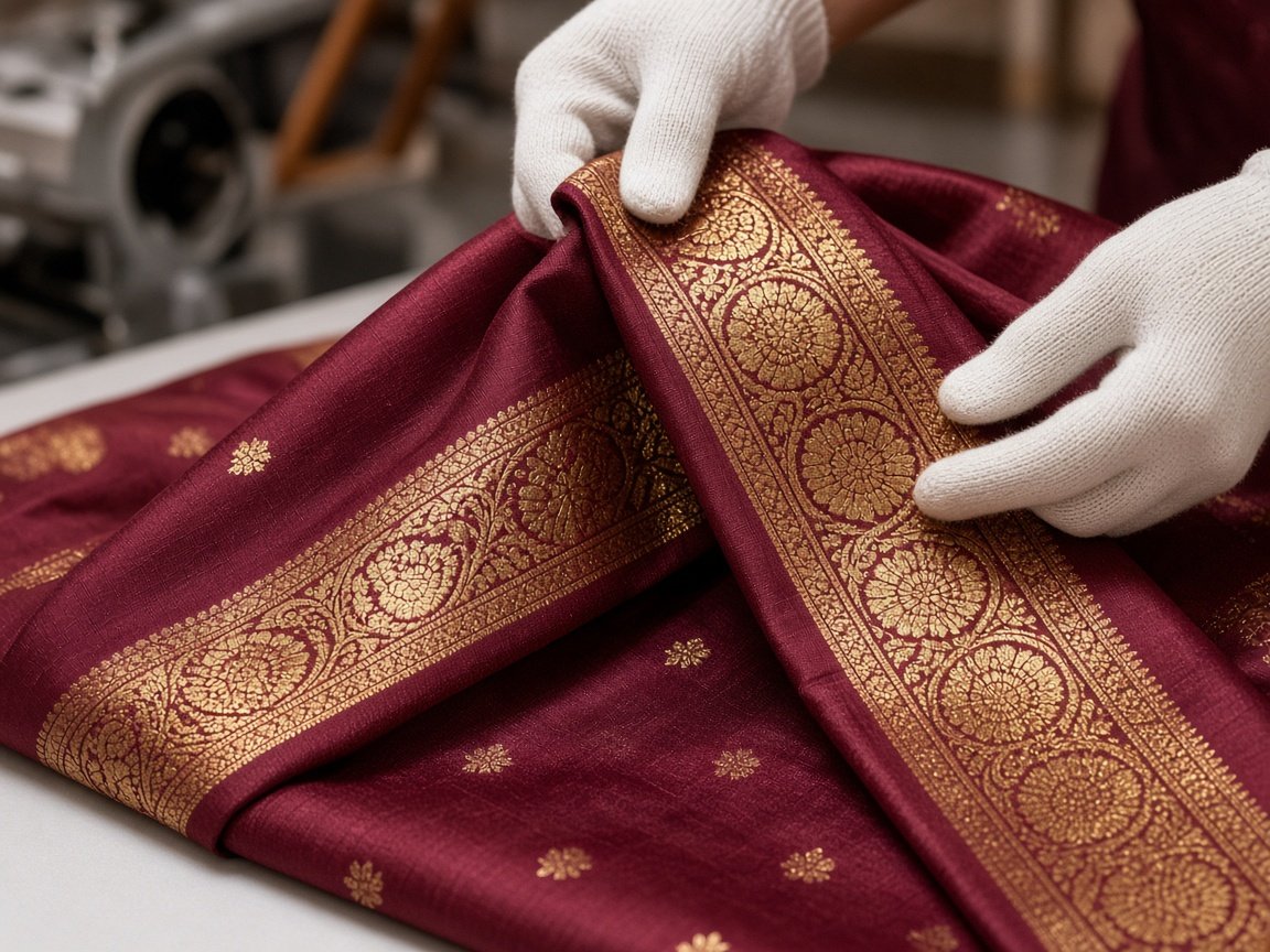 Silk saree dry cleaning by Premium Dry Cleaners